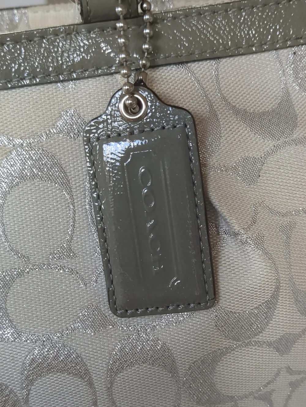 Coach F17724 Gallery Lurex Signature East West Tote